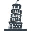 ピサの斜塔の無料アイコン素材 2