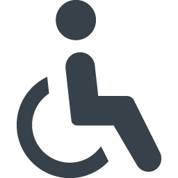 車椅子 身体障害のマークの無料素材 1 商用可の無料 フリー のアイコン素材をダウンロードできるサイト Icon Rainbow