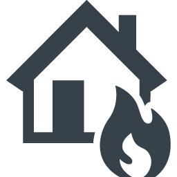 家の火事 火災のアイコン素材 商用可の無料 フリー のアイコン素材をダウンロードできるサイト Icon Rainbow