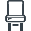 シンプルな椅子のアイコン 2